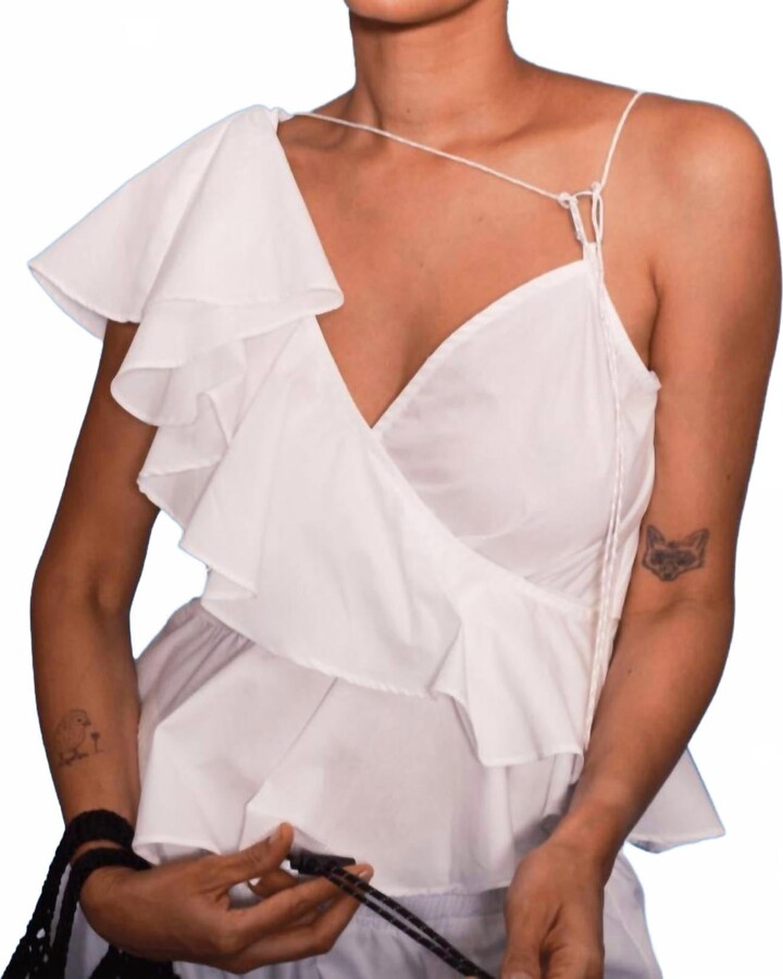 KkCo Climber Asymmetrical Top In Snow