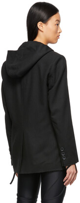 Hyein Seo Black Hooded Tailored Blazer