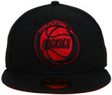 Thumbnail for your product : New Era Houston Rockets HWC Black on Color 59FIFTY Cap