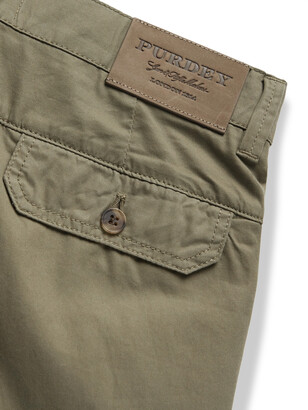 JAMES PURDEY & SONS Cotton-Ventile Cargo Trousers - Men - Green - UK/US 32