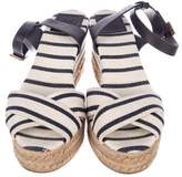 Thumbnail for your product : Tory Burch Striped Espadrille Wedges
