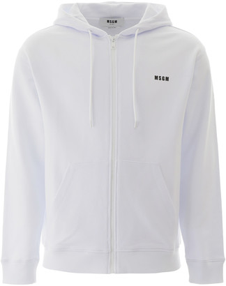 white zip front hoodie