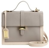 Thumbnail for your product : Badgley Mischka grey and latte leather 'Lena' convertible satchel