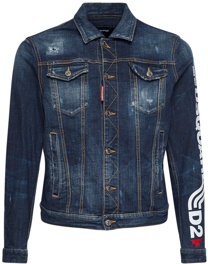 dsquared black denim jacket