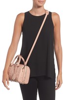 Thumbnail for your product : MCM Small Boston Monogram Leather Satchel - Pink