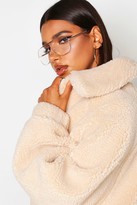 Thumbnail for your product : boohoo Oversized Teddy Faux Fur Bomber Jacket