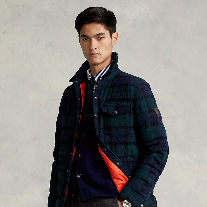 Ralph Lauren Tartan WoolBlend Down Jacket ShopStyle