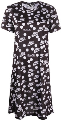 Comme des Garcons x Nike Swoosh dot-print T-shirt dress