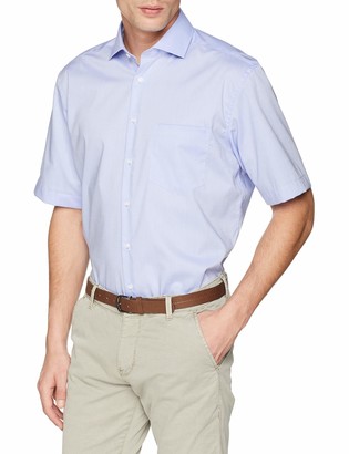 Seidensticker Men's Comfort Kurzarm mit Kent Kragen Bugelfrei Uni Business Shirt