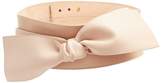 Thumbnail for your product : Alexander McQueen Wide Bow Embellished Leather Waist Belt - Womens - Nude