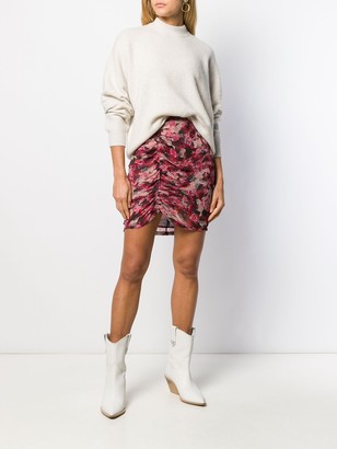 IRO Ruched Floral Skirt