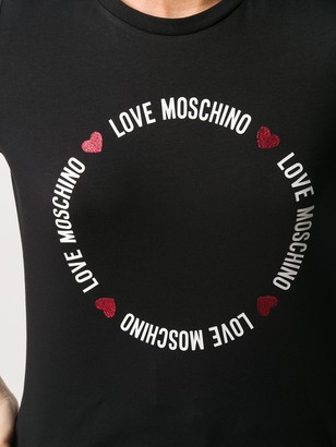 Love Moschino logo heart print T-shirt