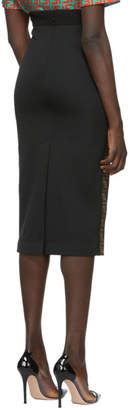 Fendi Black and Brown Forever Pencil Skirt