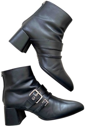 prada block heel combat boot