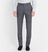 Thumbnail for your product : Brioni Checked Super 120s Wool Trousers
