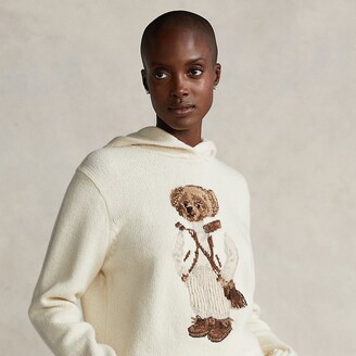 Ralph Lauren Shearling Polo Bear Hooded Sweater - ShopStyle
