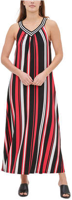calvin klein shadow stripe maxi dress