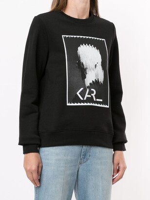 Karl Lagerfeld Paris Legend print sweatshirt