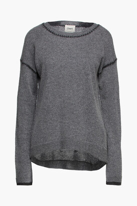 Charli Amber whipstitched mélange cashmere sweater