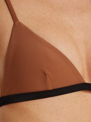 Matteau - The Petite Triangle C D Bikini Top - Womens - Black Brown