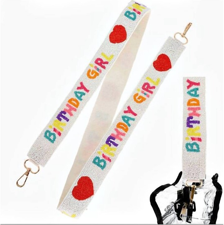 Sophiacollection Girl's Birthday Beaded Bag Strap In Multi