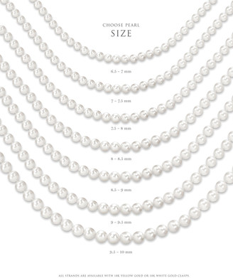 Assael Akoya 36" Akoya Cultured 9.5mm Pearl Necklace with White Gold Clasp