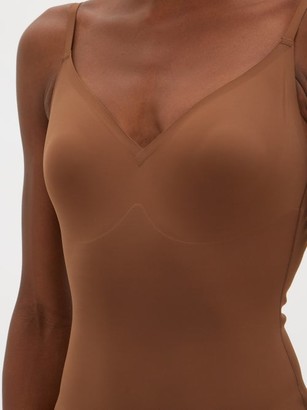 HEIST The Outer V-neck Stretch-jersey Bodysuit - Brown