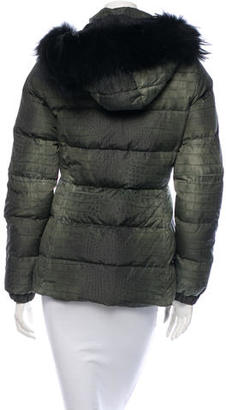 Etro Fur-Trimmed Puffer Jacket w/ Tags