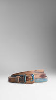 Thumbnail for your product : Burberry Hand-Painted Grainy Leather Belt