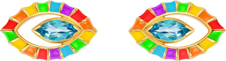 Nevernot Show n Tell Topaz Stud Earrings