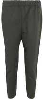 Thumbnail for your product : Marni Cropped Cotton And Linen Blend-twill Pants - Green