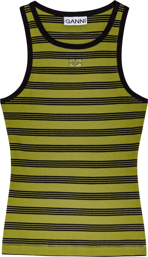 Ganni Striped Tank Top