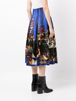 Stella Jean Renaissance-Print Skirt