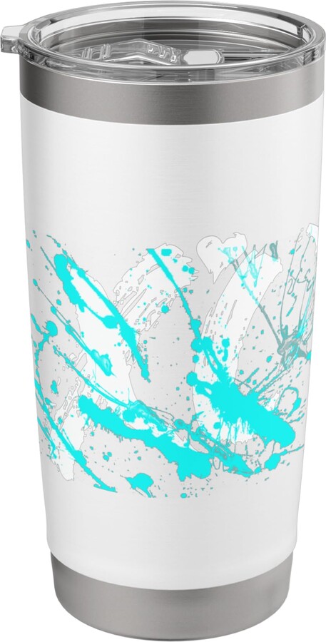 Color Match Turquoise Graphic Tee Turquoise XO Splash Turquoise Graphic Stainless Steel Insulated Tumbler