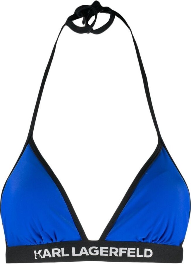 Karl Lagerfeld Paris LogoBand Bikini Top ShopStyle Two Piece Swimsuits