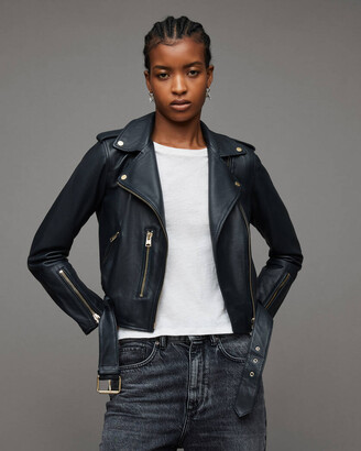| Jacket Women ShopStyle Biker Blue UK Leather
