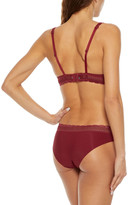 Thumbnail for your product : Simone Perele Kiss Lace-trimmed Embroidered Tulle And Jersey Underwired Bra