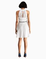 Thumbnail for your product : Donna Morgan Lace Neck Linen Dress