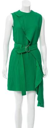 Calvin Klein Sleeveless Ruffle Tie Dress w/ Tags Green Sleeveless Ruffle Tie Dress w/ Tags