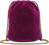 Thumbnail for your product : Gucci Mini Quilted Velvet Bucket Bag