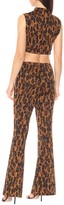 Thumbnail for your product : Miu Miu Leopard-printed wool-blend crop top