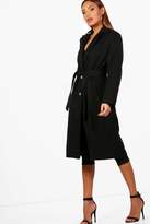 Thumbnail for your product : boohoo Belted Wool Look Coat