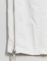 Thumbnail for your product : Free People Kaelin moto skinny jeans in white