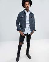 Thumbnail for your product : AllSaints Shirt in Slim Fit with Concealed Button Down Collar