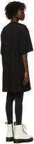 Thumbnail for your product : MSGM Black Brush Logo T-Shirt Dress