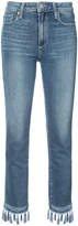 Thumbnail for your product : Paige tassel-embellished cropped jeans