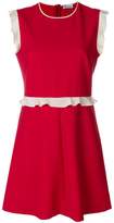 Red Valentino ruffle trim mini dress 