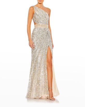 Silver Sequin Gown | Shop the world's ...