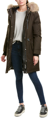 Mackage Rena Leather-Trim Coat