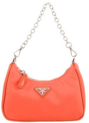 Prada Mini Tessuto Re-Edition Bag Orange - ShopStyle